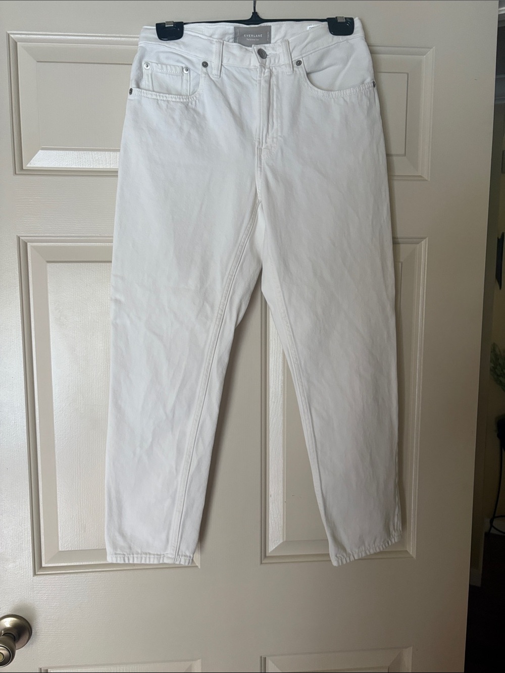 Everlane White Slim Straight women’s jeans